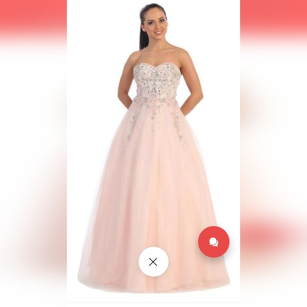Dancing Queen Strapless Blush Dress size s nwot
